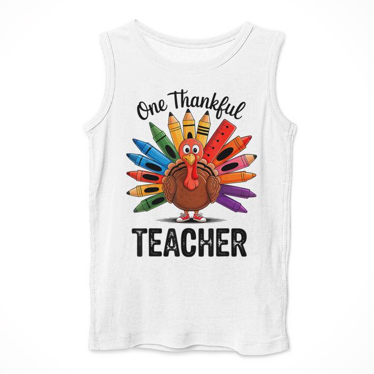 One Thankful Teacher Thanksgiving TurkeyCute Pencil Men Tank Top, funny design One Thankful Teacher Thanksgiving TurkeyCute Pencil Men Tank Top, funny design