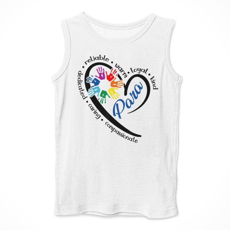 Para Heart Teacher Paraprofessional Paraeducator Men Women Men Tank Top, funny design