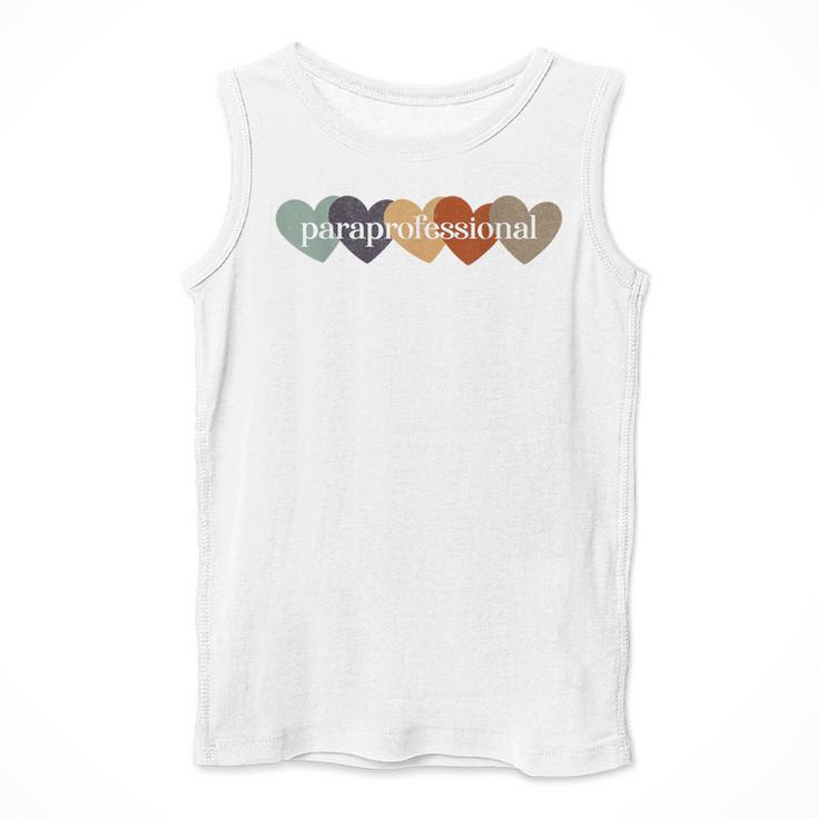 Paraprofessional Teacher Hearts Back To School Teach Rainbow Men Women Kids Men Tank Top, funny design Paraprofessional Teacher Hearts Back To School Teach Rainbow Men Women Kids Men Tank Top, funny design