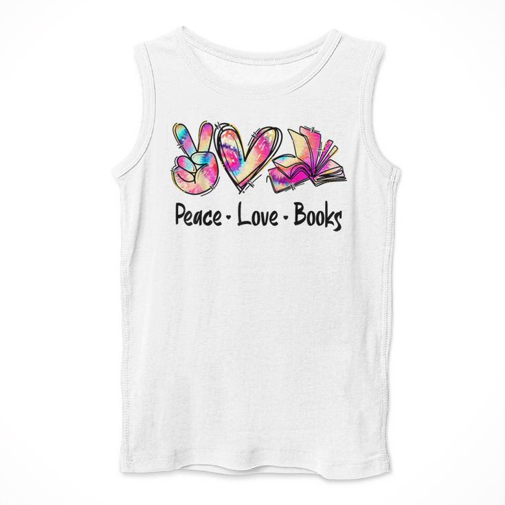 Peace Love Books Librarian Teacher Life Book Library Tie Dye Men Tank Top, funny design Peace Love Books Librarian Teacher Life Book Library Tie Dye Men Tank Top, funny design