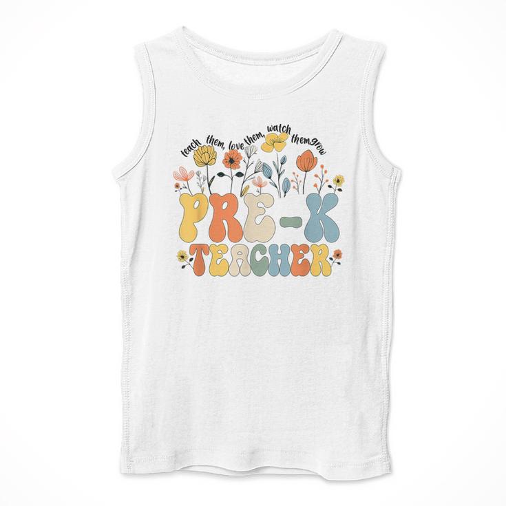 Pre-k Teacher Appreciation Teaching Wildflowers Men Tank Top, funny design Pre-k Teacher Appreciation Teaching Wildflowers Men Tank Top, funny design