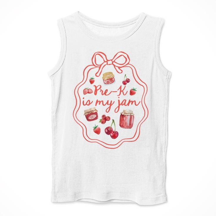Preschool Pre-K Is My Jam Strawberry Girl Teacher Kids Men Tank Top, funny design