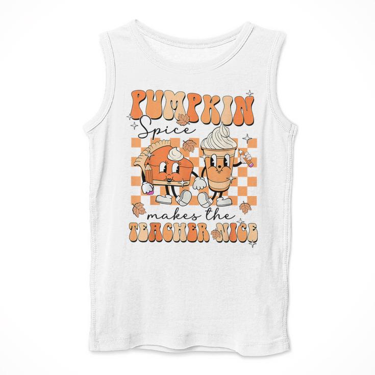 Pumpkin Spice Makes The Teacher Nice Teacher Graduation Men Tank Top, funny design Pumpkin Spice Makes The Teacher Nice Teacher Graduation Men Tank Top, funny design