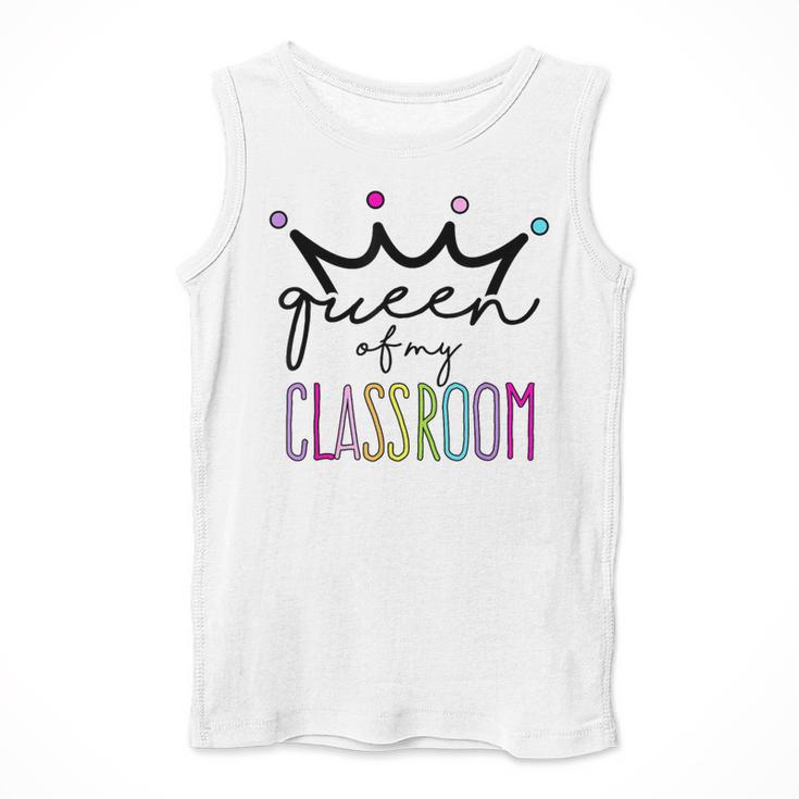 Queen Of My Classroom Colorful Teacher For Men Women Men Tank Top, funny design