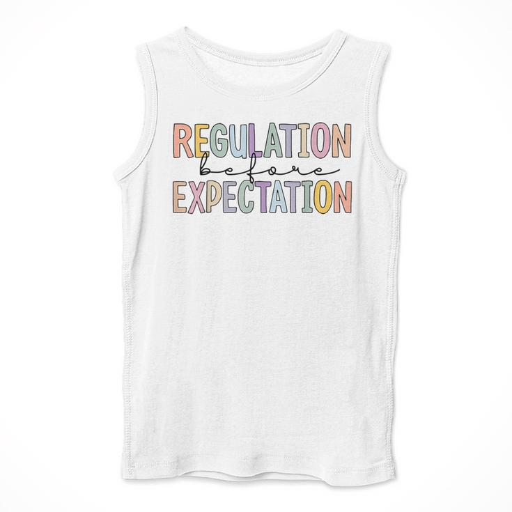 Regulation Before Expectation Occupational Therapy Teacher Men Tank Top, funny design Regulation Before Expectation Occupational Therapy Teacher Men Tank Top, funny design