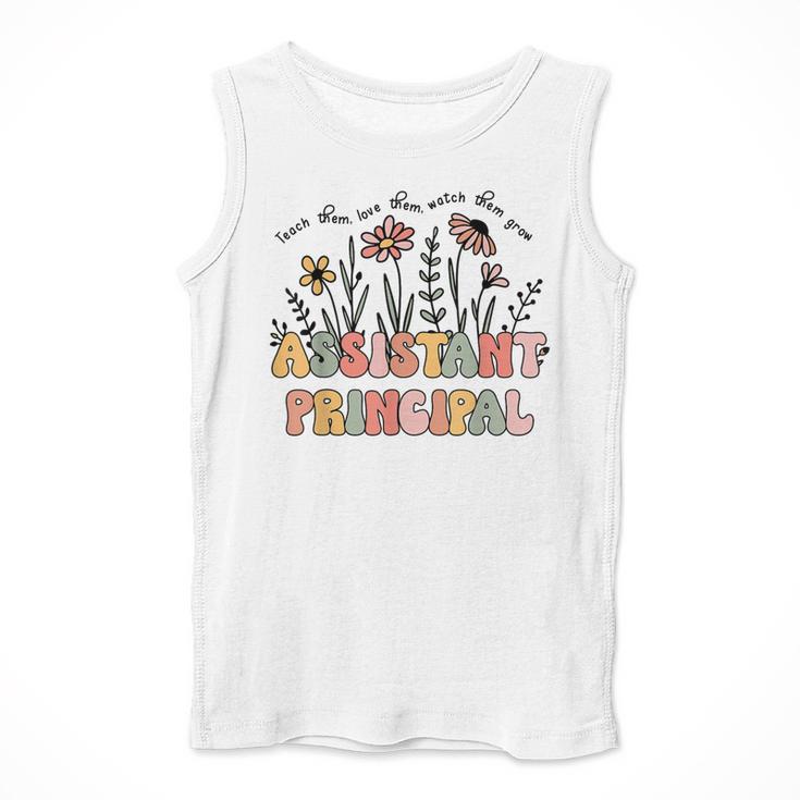 Retro Floral Assistant Principal Shirt For Teachers Day Men Tank Top, funny design Retro Floral Assistant Principal Shirt For Teachers Day Men Tank Top, funny design