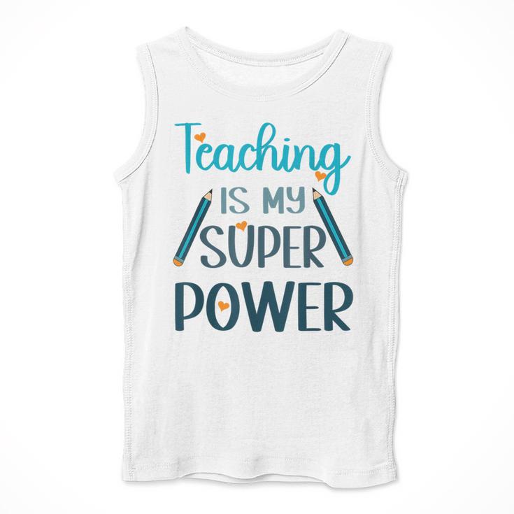 Retro Groovy Teaching Is My Super Power Teacher's Present Men Women Men Tank Top, funny design Retro Groovy Teaching Is My Super Power Teacher's Present Men Women Men Tank Top, funny design