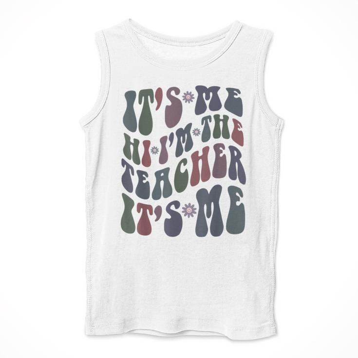 Retro IT'S ME Hi I'm The TEACHER Groovy Testing Squad Pink Men Tank Top, Groovy Teacher Gifts, funny design Retro IT'S ME Hi I'm The TEACHER Groovy Testing Squad Pink Men Tank Top, Groovy Teacher Gifts, funny design
