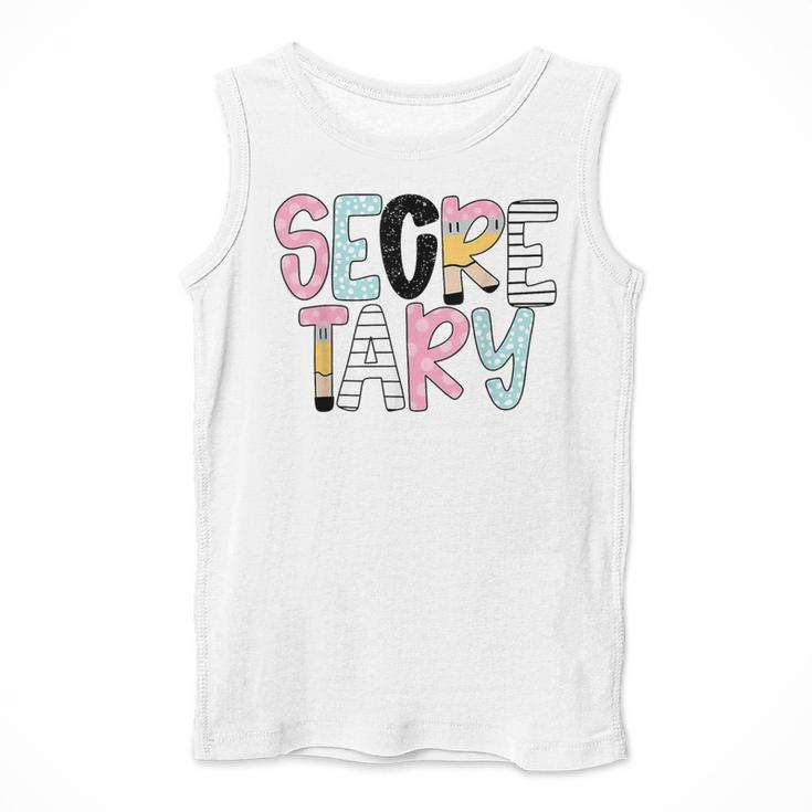 Retro Secretary Back To School Teacher Appreciation Men Tank Top, funny design Retro Secretary Back To School Teacher Appreciation Men Tank Top, funny design