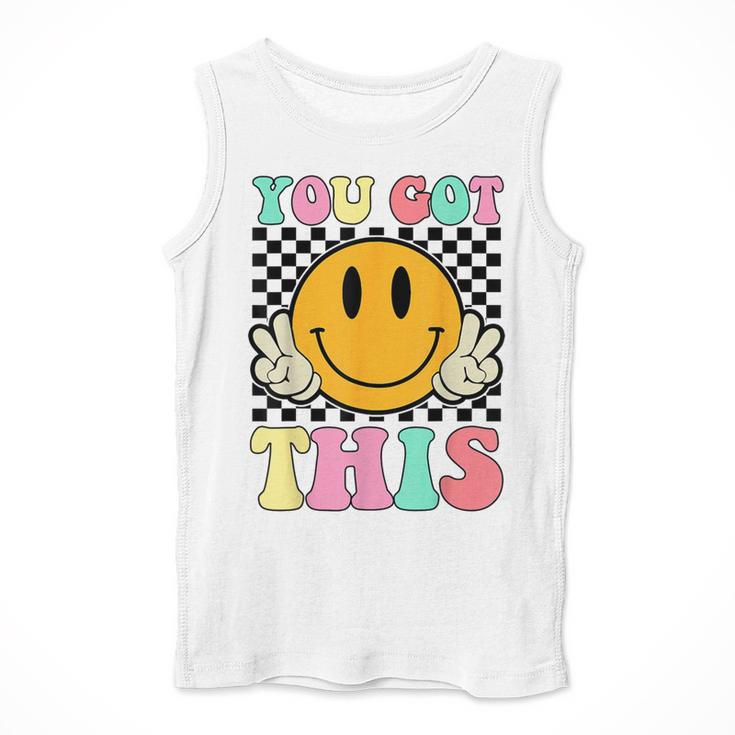 You Got This Retro Smile Motivational Testing Day Teacher Men Tank Top, funny design You Got This Retro Smile Motivational Testing Day Teacher Men Tank Top, funny design