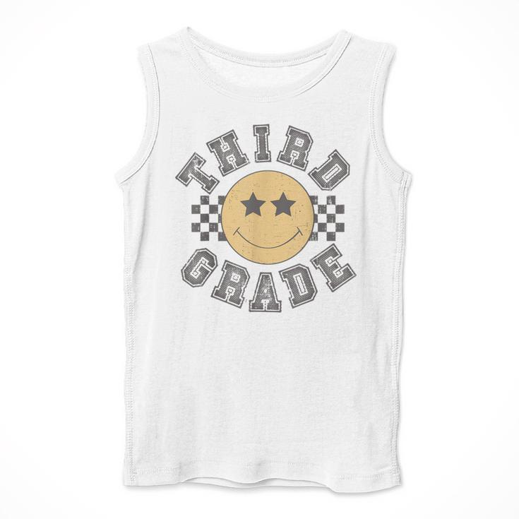 Retro Third Grade Teacher Student 1st Day Back To School Men Tank Top, funny design