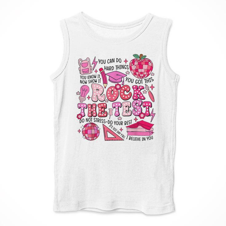 Rock The Test Testing Day Don't Stress Do Your Best Teacher For Men Women Girls Kids Men Tank Top, funny design Rock The Test Testing Day Don't Stress Do Your Best Teacher For Men Women Girls Kids Men Tank Top, funny design