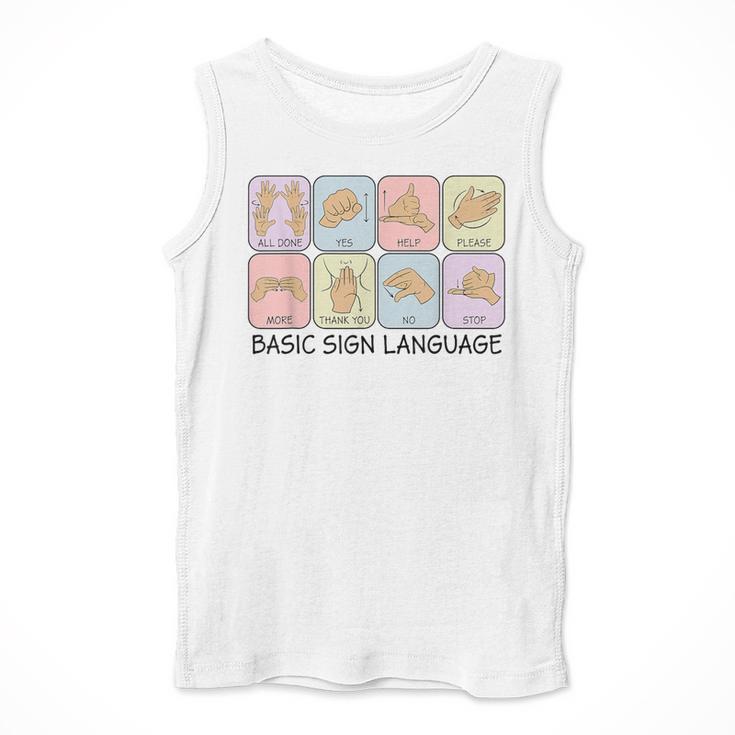 Basic Sign Language Speech Pathology Aac Sped Teacher Men Tank Top, funny design Basic Sign Language Speech Pathology Aac Sped Teacher Men Tank Top, funny design