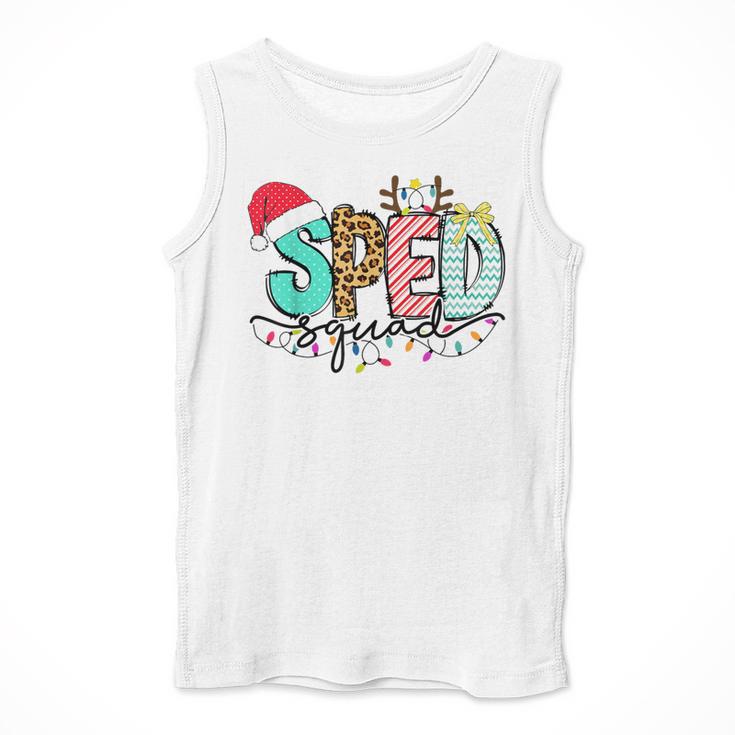 SPED Squad Special Education Teacher Autism Christmas Women Men Tank Top, funny design