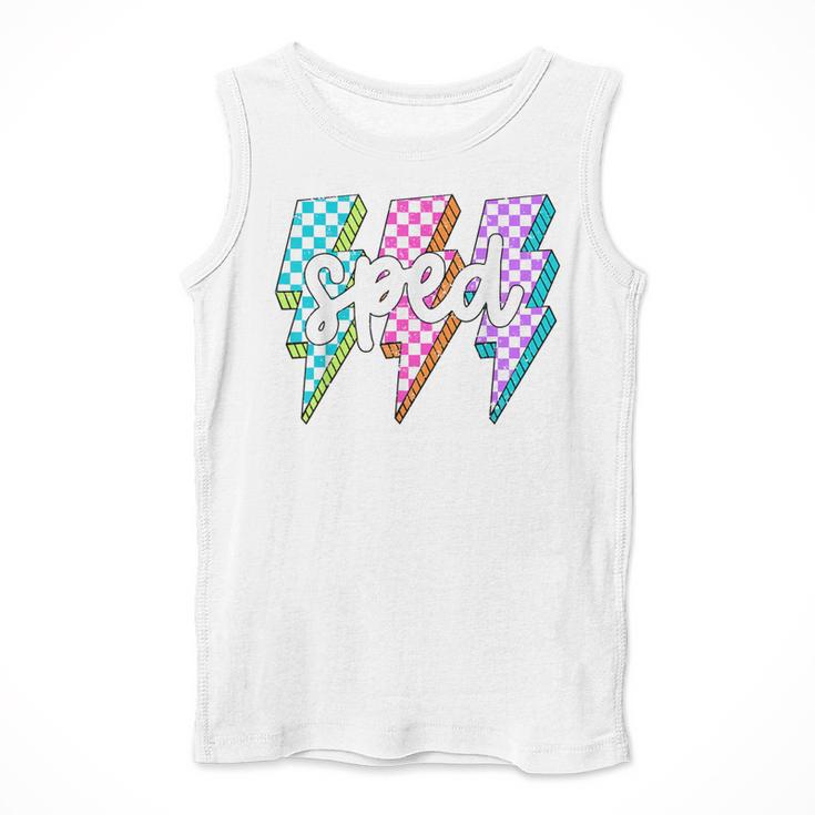 SPED Teacher Squad Lightning Bolt Special Education Men Tank Top, funny design