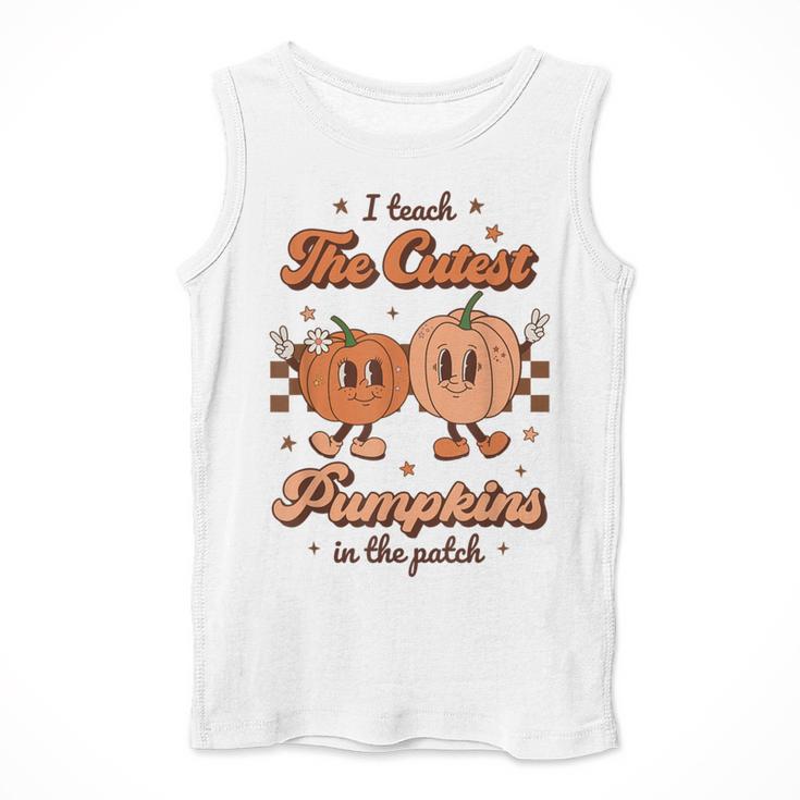I Teach The Cutest Pumpkins In The Patch Retro Teacher Fall Men Tank Top, funny design I Teach The Cutest Pumpkins In The Patch Retro Teacher Fall Men Tank Top, funny design