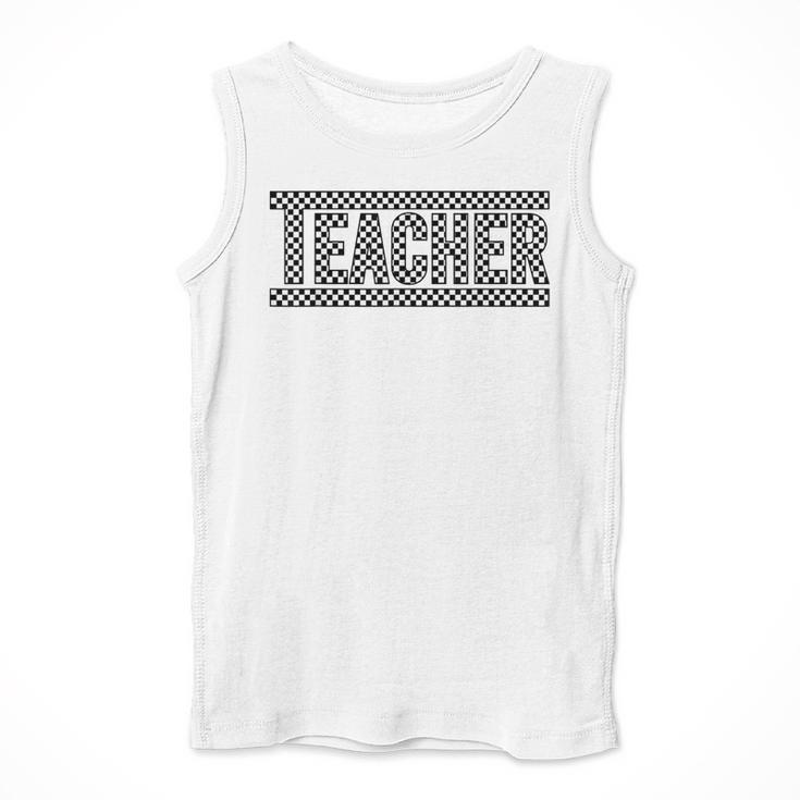 Teacher Checkered Racing Teacher Appreciation Men Women Men Tank Top, funny design Teacher Checkered Racing Teacher Appreciation Men Women Men Tank Top, funny design