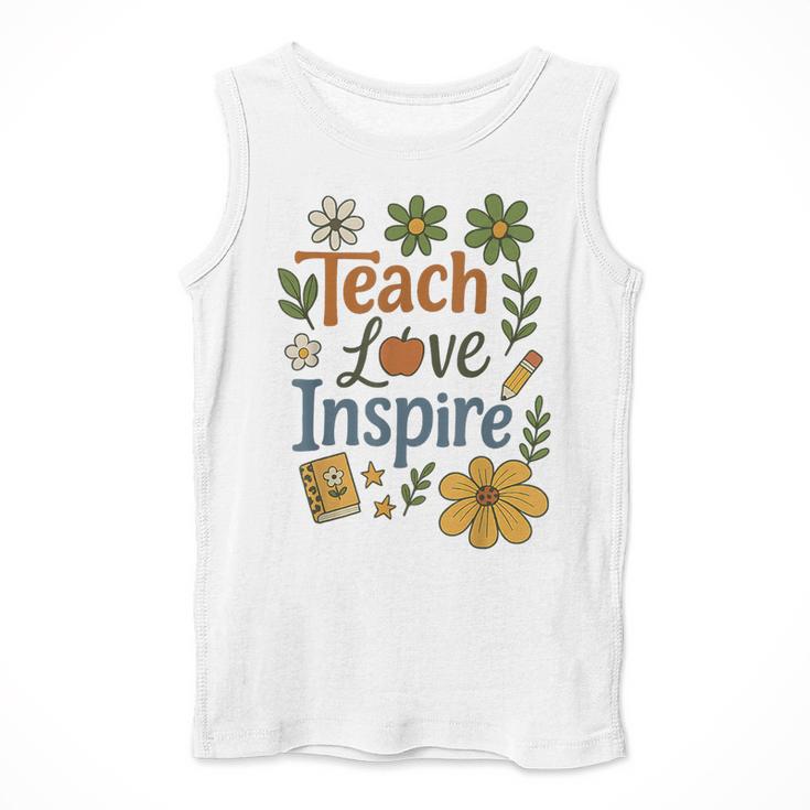 Teacher Inspire Love Men Tank Top, funny design Teacher Inspire Love Men Tank Top, funny design