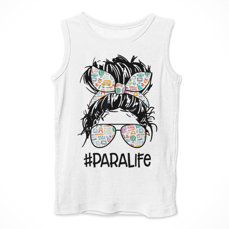 Teacher Para Life Tee Paraprofessional Cute Messy Bun Men Tank Top, funny design Teacher Para Life Tee Paraprofessional Cute Messy Bun Men Tank Top, funny design