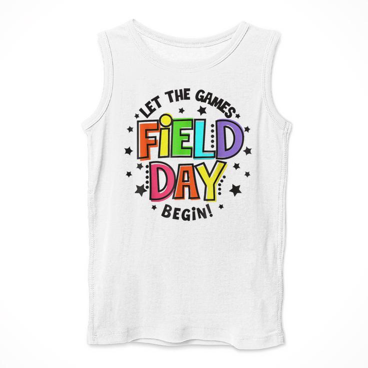 Teacher Student Field Day Let The Games Begin Field Day Men Tank Top, funny design Teacher Student Field Day Let The Games Begin Field Day Men Tank Top, funny design