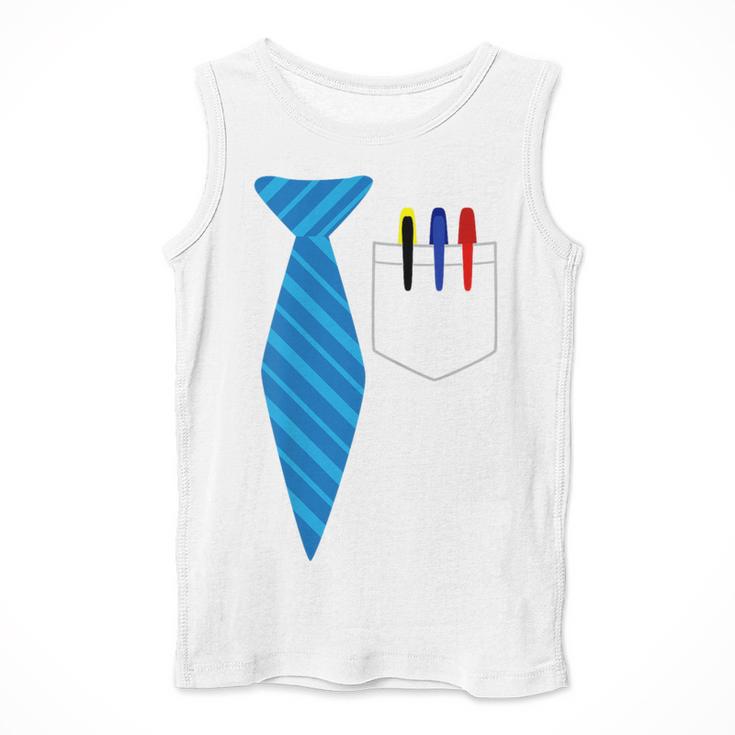 Teacher Tie & Pocket Protector Costume School Men Tank Top, funny design Teacher Tie & Pocket Protector Costume School Men Tank Top, funny design