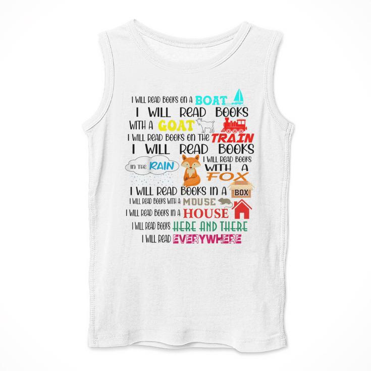 Teacher I Will Read Book On Boat Kids Women Bookworm Men Tank Top, funny design Teacher I Will Read Book On Boat Kids Women Bookworm Men Tank Top, funny design