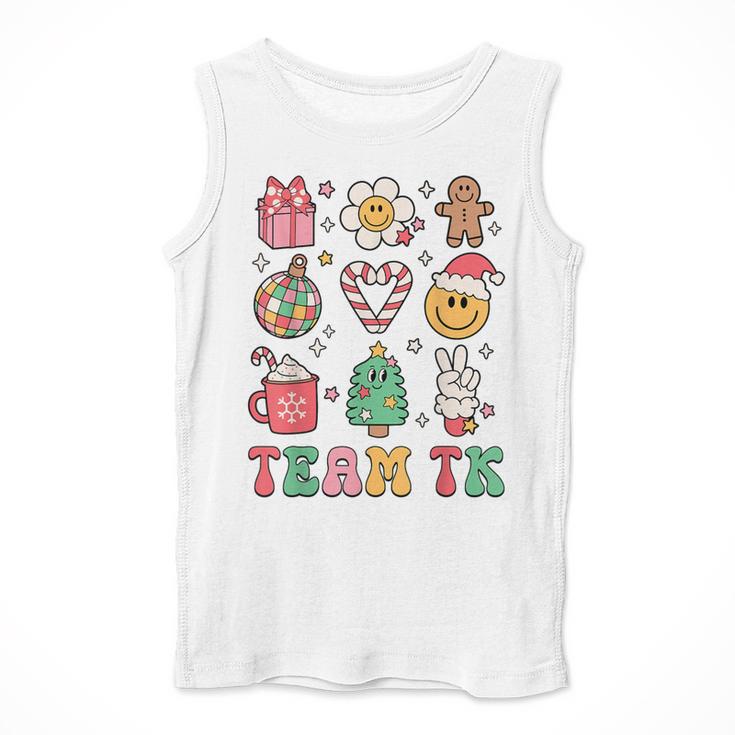 Team TK Teacher Christmas Groovy Smile Face Girl Boy Kid TK Men Tank Top, Groovy Teacher Gifts, funny design Team TK Teacher Christmas Groovy Smile Face Girl Boy Kid TK Men Tank Top, Groovy Teacher Gifts, funny design