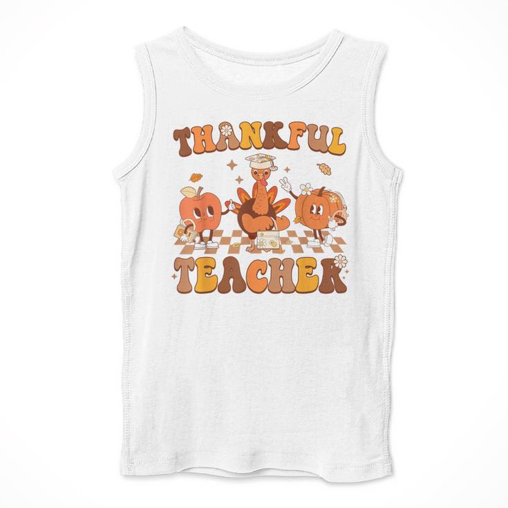 Thankful Teacher Retro Groovy Thanksgiving Fall Women Men Men Tank Top, Groovy Teacher Gifts, funny design Thankful Teacher Retro Groovy Thanksgiving Fall Women Men Men Tank Top, Groovy Teacher Gifts, funny design