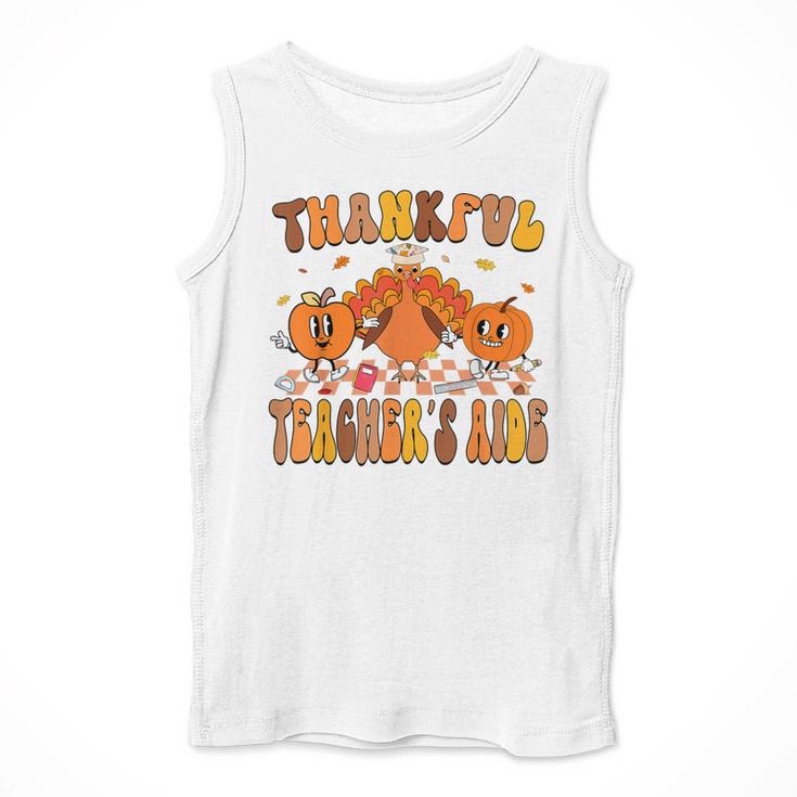 Thankful Teacher's Aide Thanksgiving Autumn Fall Women Men Men Tank Top, funny design Thankful Teacher's Aide Thanksgiving Autumn Fall Women Men Men Tank Top, funny design