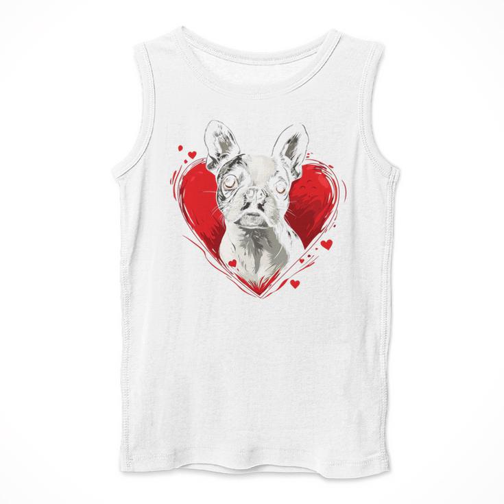 Valentine's Day Boston Terrier Dog Men Tank Top, funny design