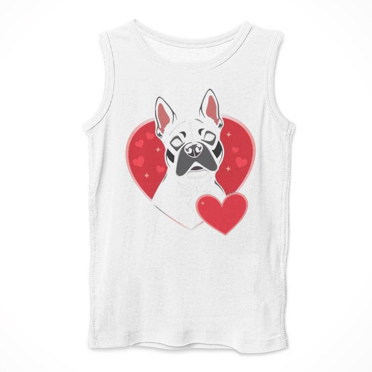 Valentine's Day Boston Terrier Men Tank Top, funny design