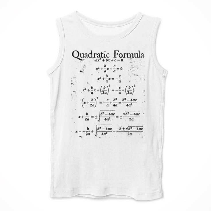 Vintage Nerdy Quadratic Formula Proof Algebra Math Teacher Men Tank Top, funny design
