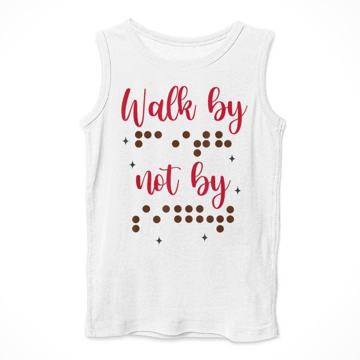 Visually Impaired Teacher Braille Bible Verse Walk By Faith Men Tank Top, funny design Visually Impaired Teacher Braille Bible Verse Walk By Faith Men Tank Top, funny design
