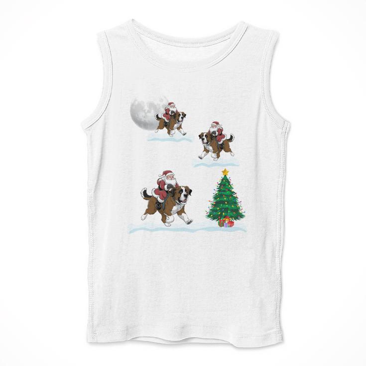 Xmas Lighting Tree Santa Riding Boston Terrier Christmas Men Tank Top, Boston Terrier Christmas Gifts, Boston Terrier Riding Gifts, funny design