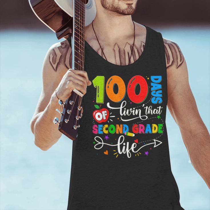 100 Days Of Living That 2nd Grade Life Boy Girl Teacher Men Tank Top, 2nd Grade Teacher Tank Tops, gift for family, gift for coworker
