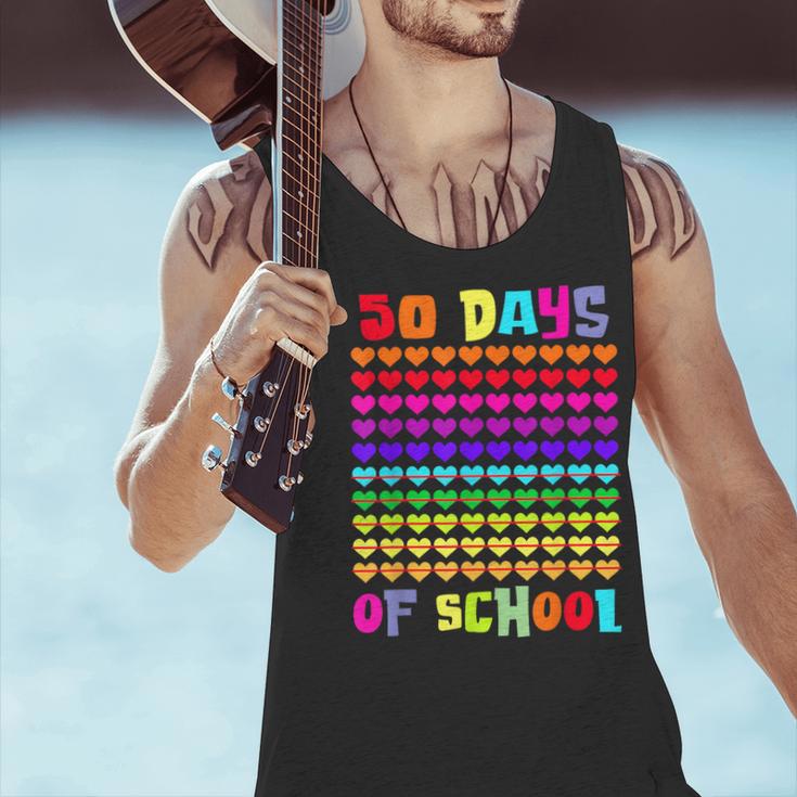 50 Days Of School Hearts Teacher Happy 50th Day Of School Men Tank Top, gift for family, gift for coworker 50 Days Of School Hearts Teacher Happy 50th Day Of School Men Tank Top, gift for family, gift for coworker