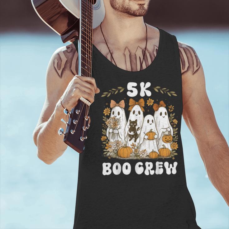 5K Boo Crew Halloween Teacher K5 Floral Ghost Trick Or Teach Men Tank Top, gift for family, gift for coworker