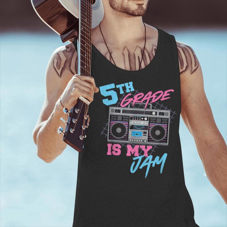 5th Grade Is My Jam Vintage 80s Boombox Teacher Student Men Tank Top, gift for family, gift for coworker