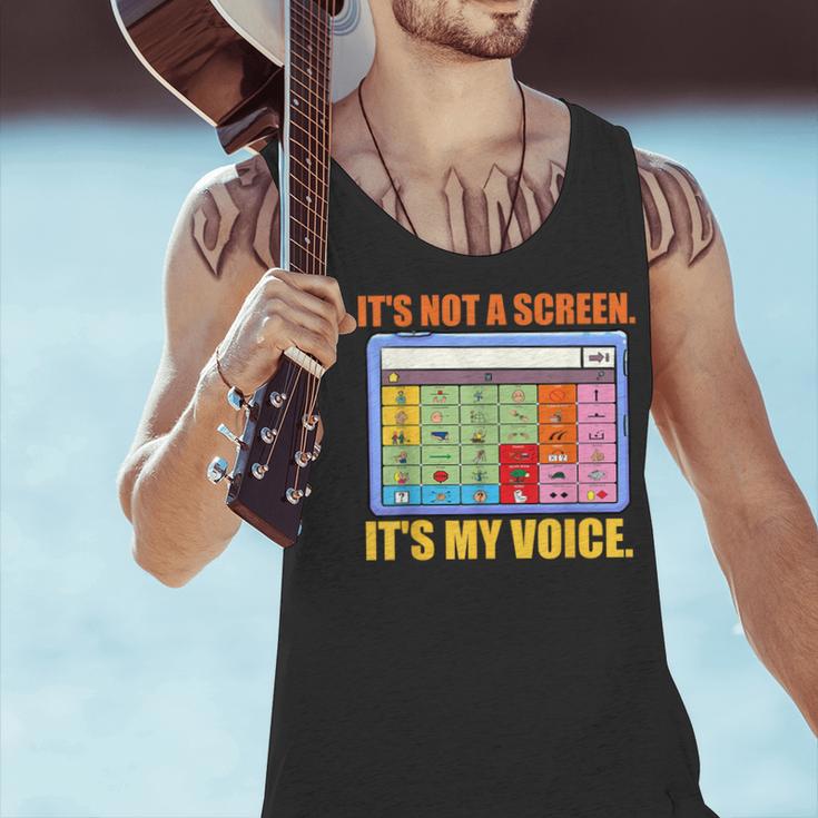 AAC Awareness AAC Teacher It's Not A Screen It's My Voice Men Women Men Tank Top, gift for family, gift for coworker