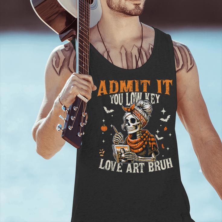 Admit It You Low Key Love Art Bruh Halloween Art Teacher Men Tank Top, gift for family, gift for coworker