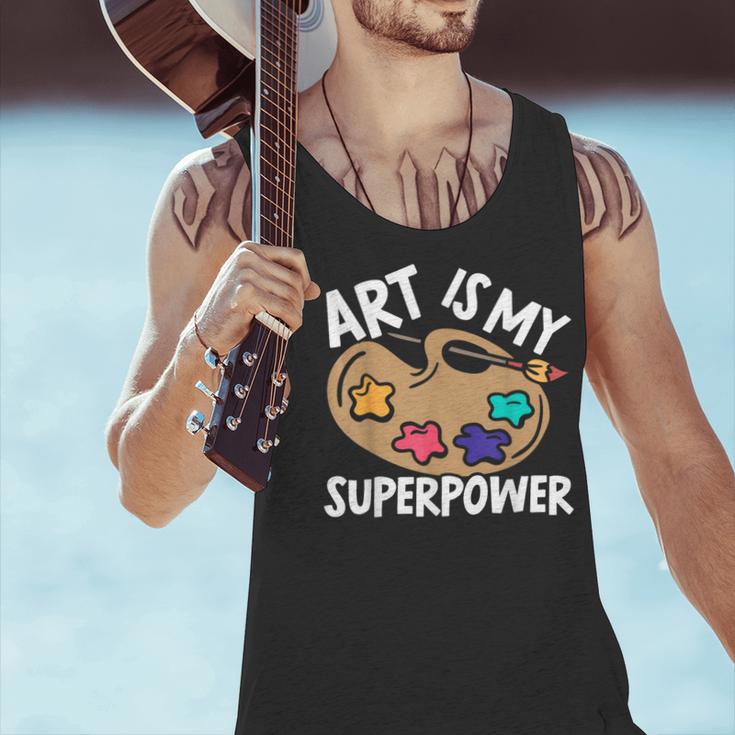 Art Is My Superpower Art Teacher Artist Painter Painting Men Tank Top, gift for family, gift for coworker