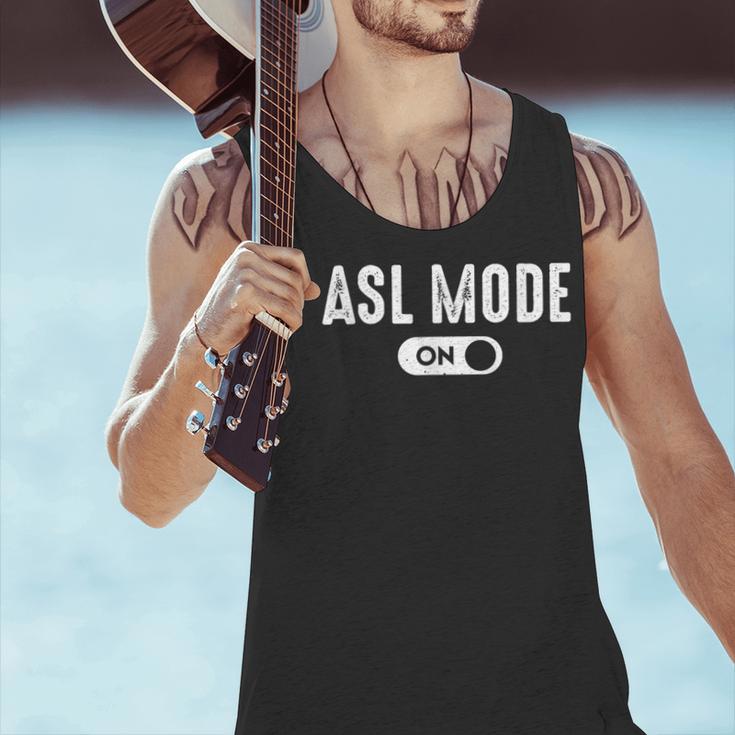 ASL Mode Sign Language Deaf ASL Teacher Men Tank Top, gift for family, gift for coworker ASL Mode Sign Language Deaf ASL Teacher Men Tank Top, gift for family, gift for coworker