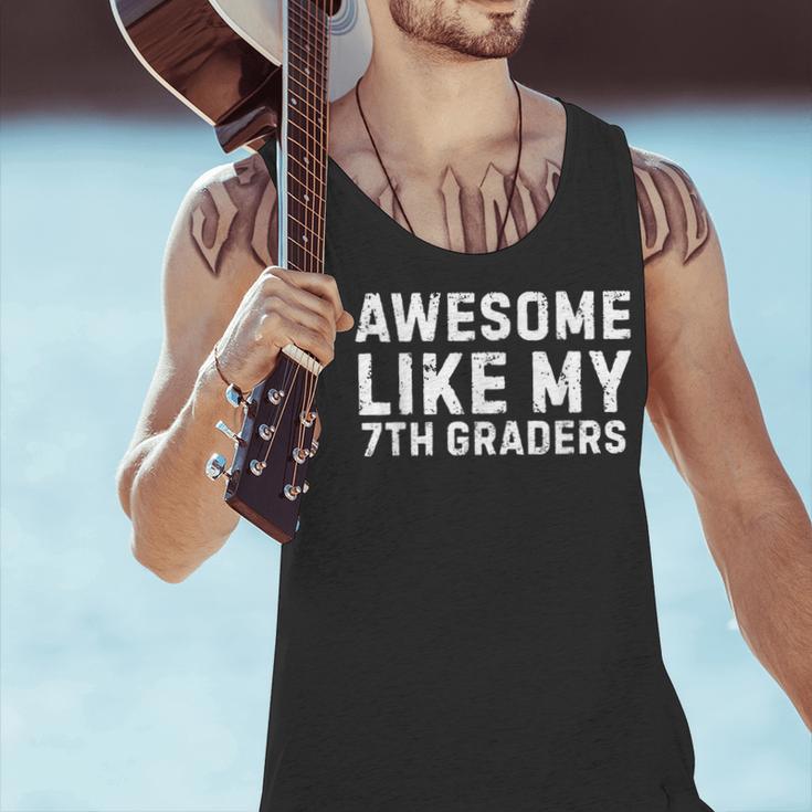 Awesome Like My 7th Grader Seventh Grade Teacher Men Tank Top, gift for family, gift for coworker