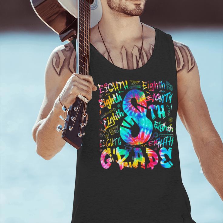 Back To School Eighth 8th Grade Tie Dye Typography Teacher Men Tank Top, gift for family, gift for coworker Back To School Eighth 8th Grade Tie Dye Typography Teacher Men Tank Top, gift for family, gift for coworker