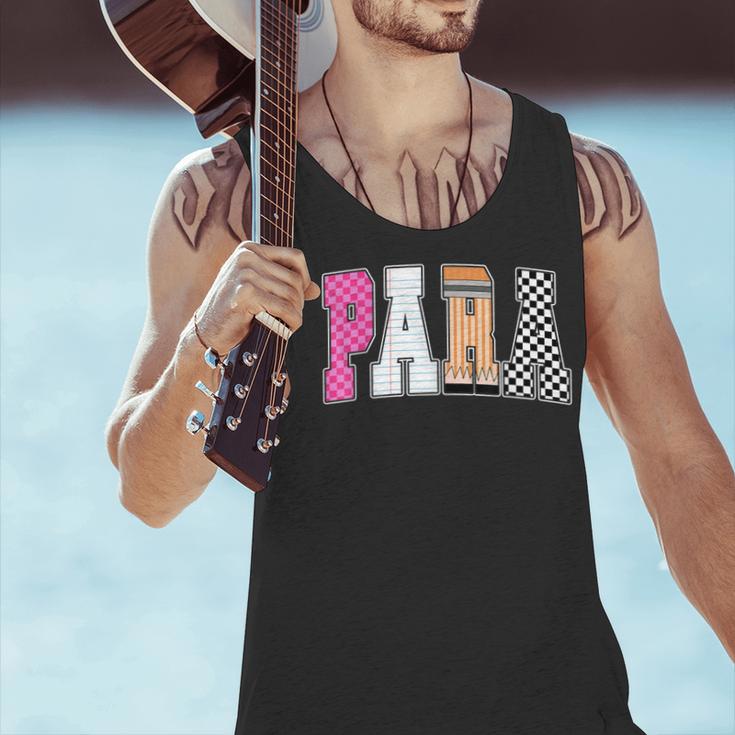 Back To School Teacher Para Preppy Checkered Para Life Men Tank Top, gift for family, gift for coworker