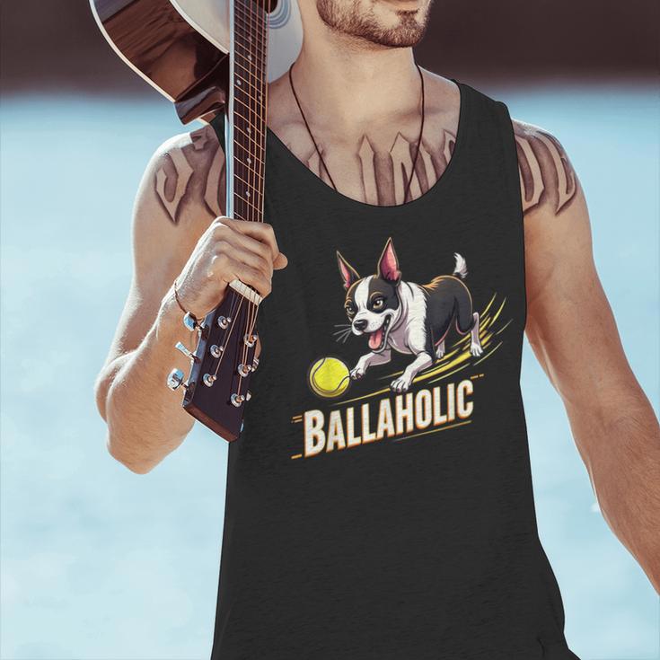 Ballaholic Boston Terrier Dog Chasing Bostie Ball Men Tank Top