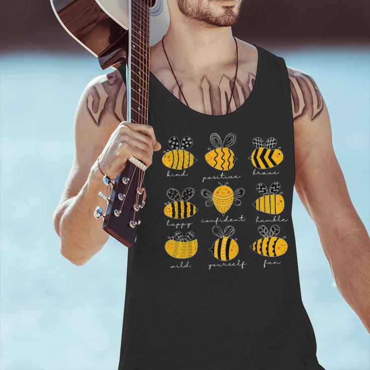 Bee Kind Positive Brave Happy Confident Humble Teacher Men Tank Top, gift for family, gift for coworker Bee Kind Positive Brave Happy Confident Humble Teacher Men Tank Top, gift for family, gift for coworker