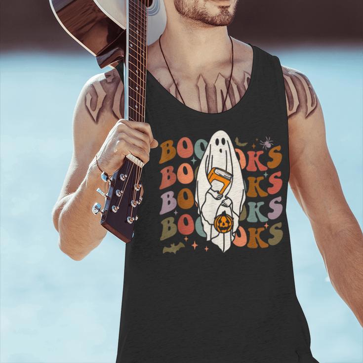 Booooks Ghost Halloween Groovy Vintage Teacher Book Reading Men Tank Top, Groovy Teacher Tank Tops, gift for family, gift for coworker Booooks Ghost Halloween Groovy Vintage Teacher Book Reading Men Tank Top, Groovy Teacher Tank Tops, gift for family, gift for coworker