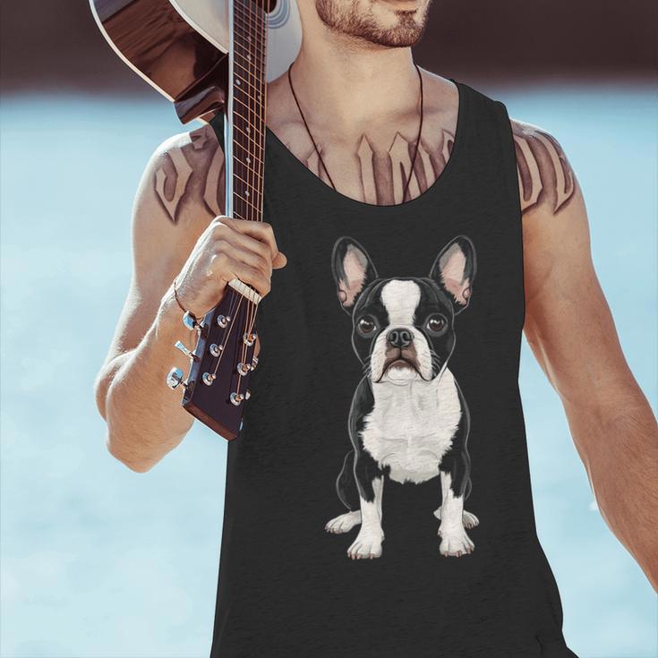 Boston Terrier Dog Motif Pet Art Boston Terrier For Men Women Kids Men Tank Top
