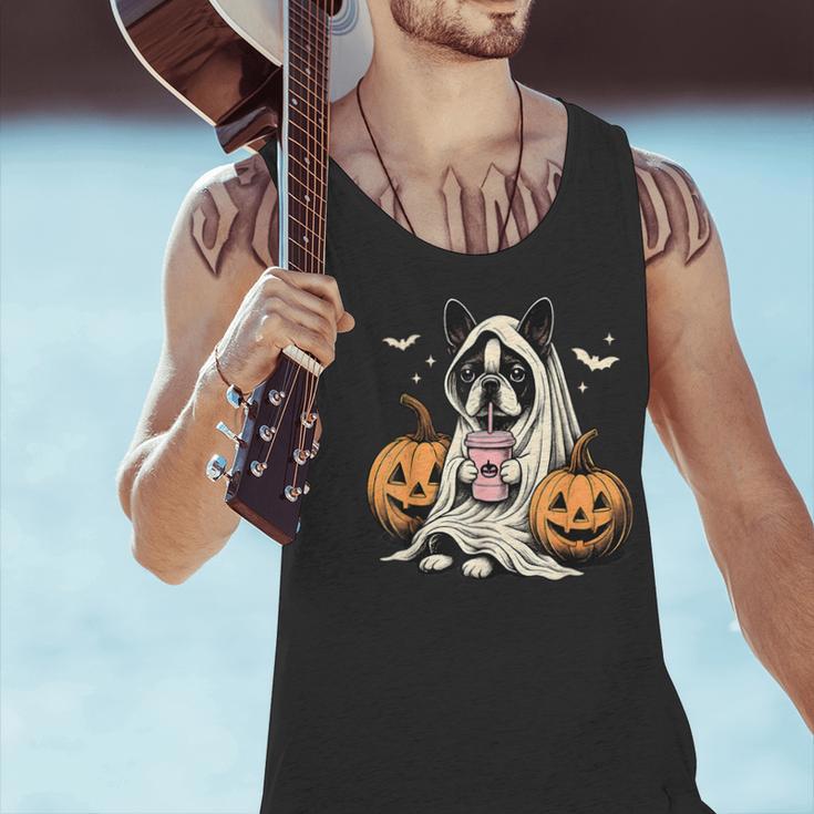 Boston Terrier Ghost Boo Halloween Costume Spooky Season Men Tank Top